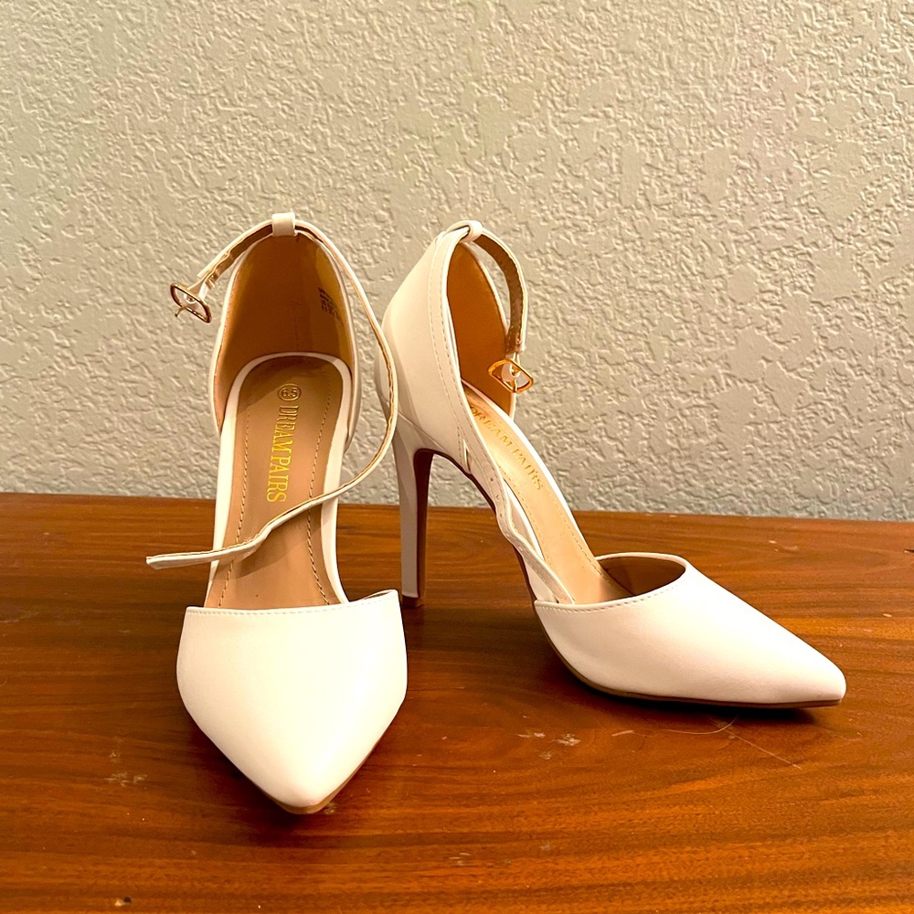 Simple elegant white heels